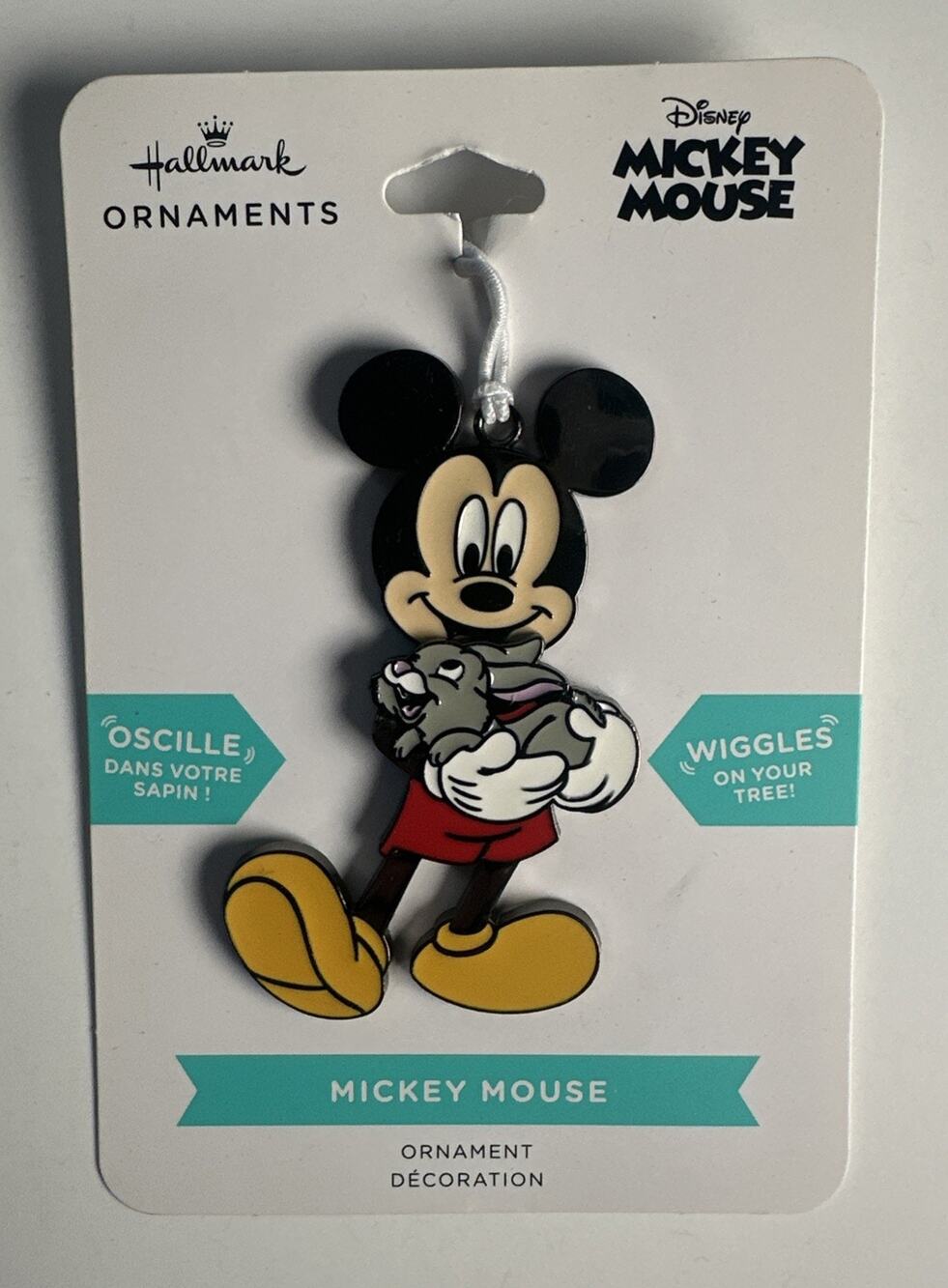 Hallmark 2024 Mickey Mouse with Bunny Metal Ornament12.95
